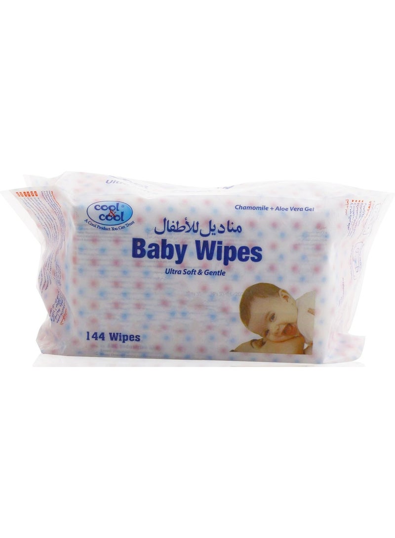 Cool & Cool Ultra Soft Baby Wipes 144 Pack