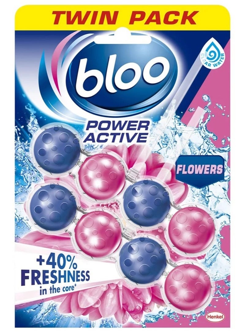 Bloo Power Active Flowers Toilet Rim Block 100G