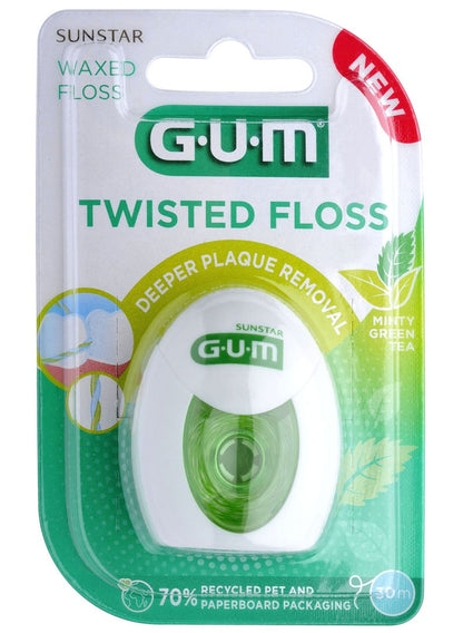 SUNSTAR Gum Twisted Waxed Dental Floss