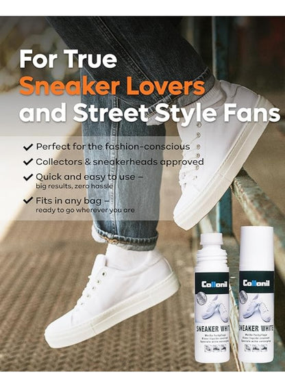 100ml keep, advanced care, brilliant white, brilliant white leather, collonil, cool dry, dry place, leather shoes, sneaker white, sneaker white advanced, wax gum, white advanced, white advanced care, white leather, white leather shoes