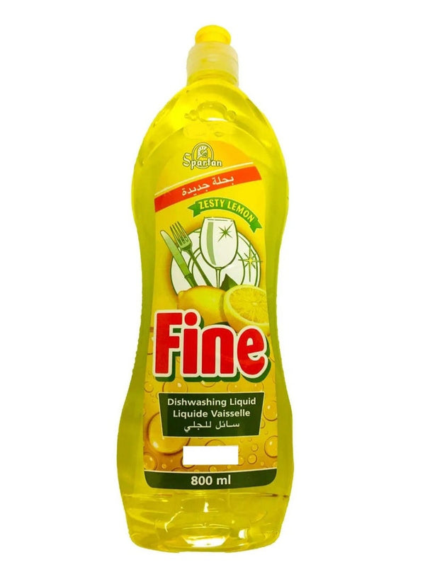 Spartan Fine Dishwashing Liquid Zesty Lemon 800 ML
