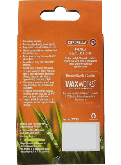 Waxworks Citronella Tea Lights 12Pcs