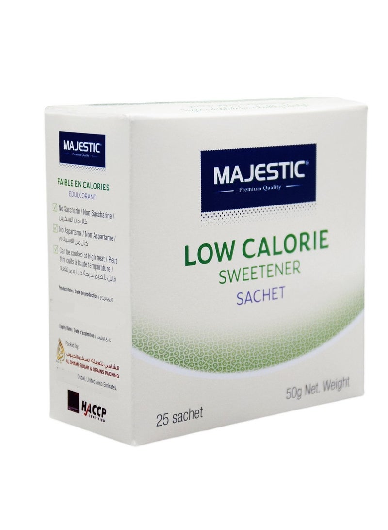 Majestic Low Calorie Sweetener Sachets - 25 Sachets