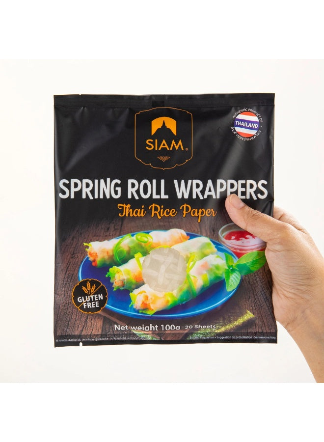 gluten-free, natural ingredients, per 100g, rice paper, roll wrappers, roll wrappers thai, sheets 100g, siam, spring roll, spring roll wrappers, thai rice, thai rice paper, vegan, wrappers thai, wrappers thai rice