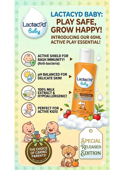 active play, baby body, baby body wash, body wash, body wash shampoo, cool dry, dermatologically tested, dry skin, hypoallergenic, lactacyd, shampoo active, shampoo active play, skin key, wash shampoo, wash shampoo active