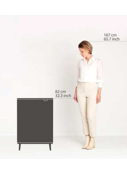 Brabantia Fingerprint Proof Touch Bin 60L Matt Steel