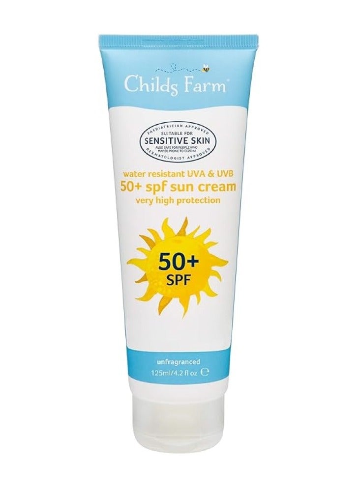 Childs Farm Fragrance Free SPF 50+ Sun Cream 125 ML