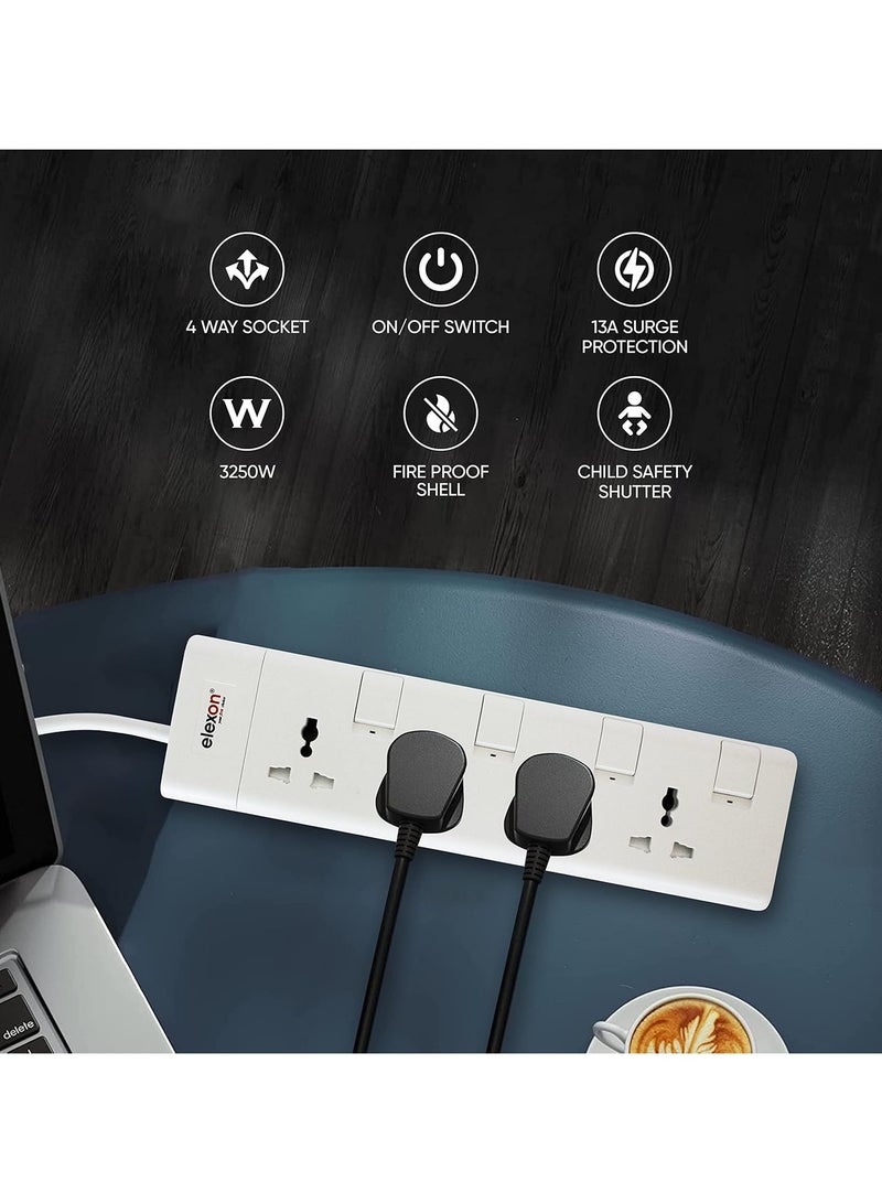 Elexon 4 Way Power Extension Socket
