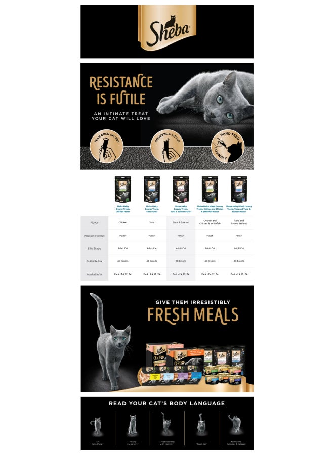Sheba Tuna Creamy Treats 12g - Premium Pet Supplies