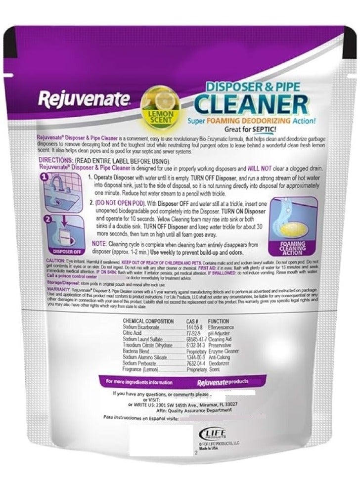 Rejuvenate Disposer And Pipe Cleaner Lemon Scent