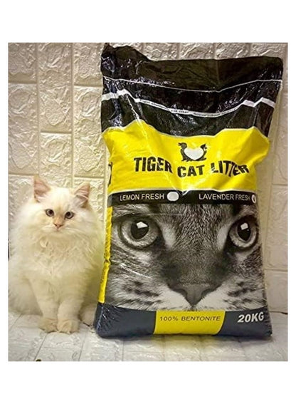 TIGER Cat Litter 100% Bentonite Lavender Fresh 20 Kg