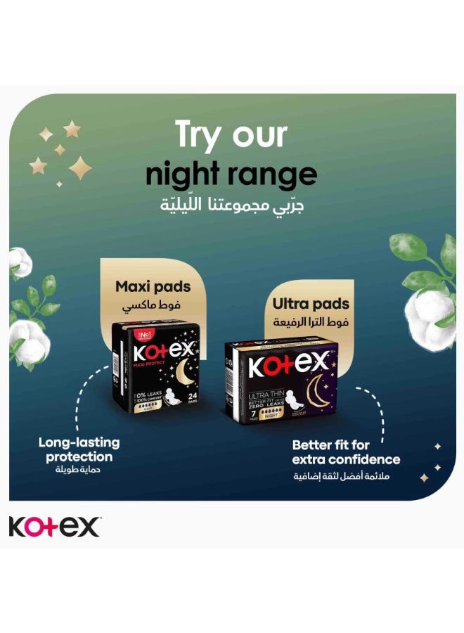 Kotex Natural Maxi Protect Pads - Overnight Comfort