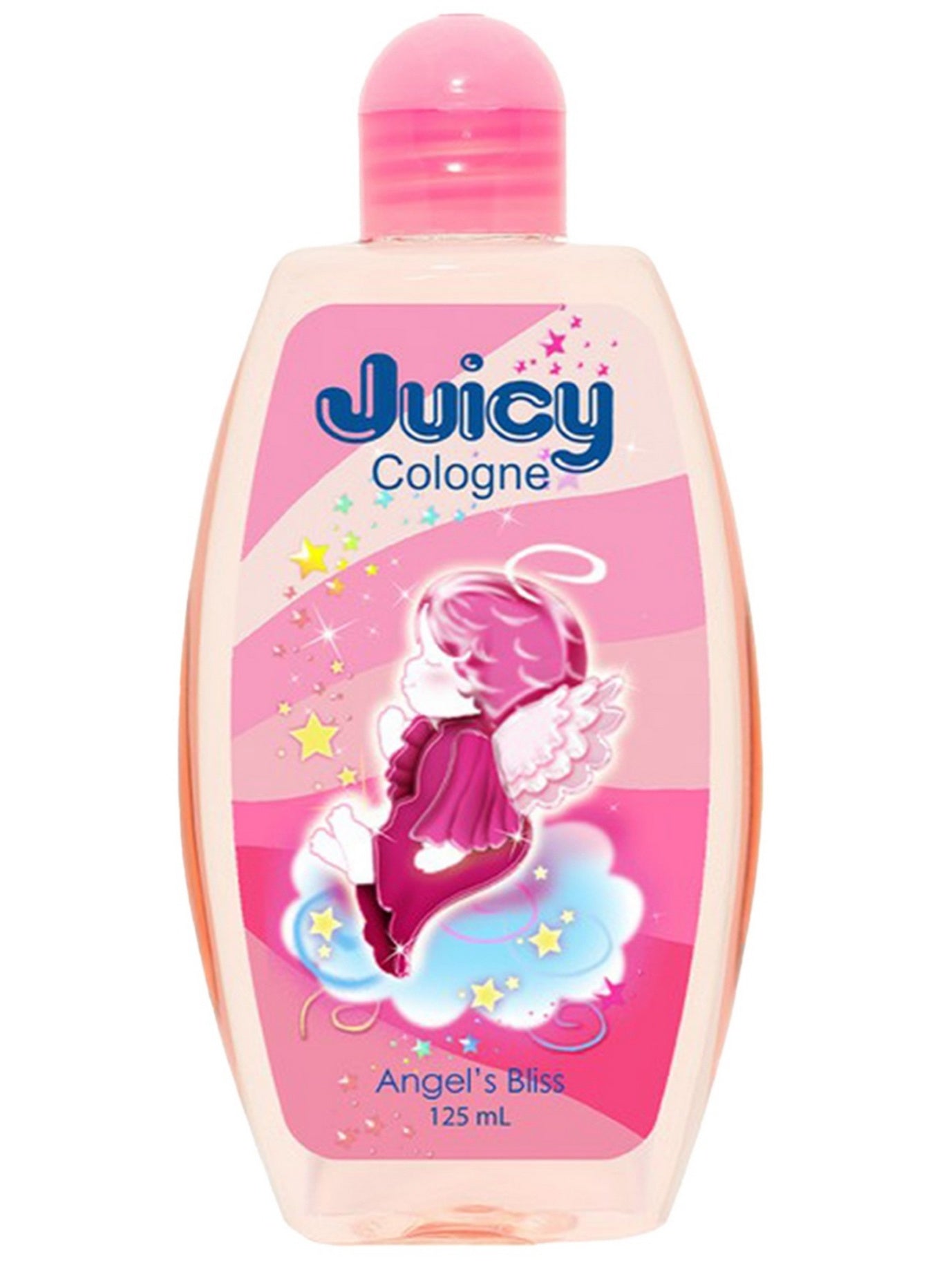 juicy cologne,angels bliss,yet long,cool dry,light yet,skin keep,keep away,dry place,scent long,daily wear,place away,onto pulse,make every,bliss 125ml,soft fruity