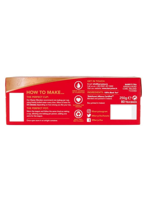 BARRY'S TEA Gold Blend 80 Tea Bags