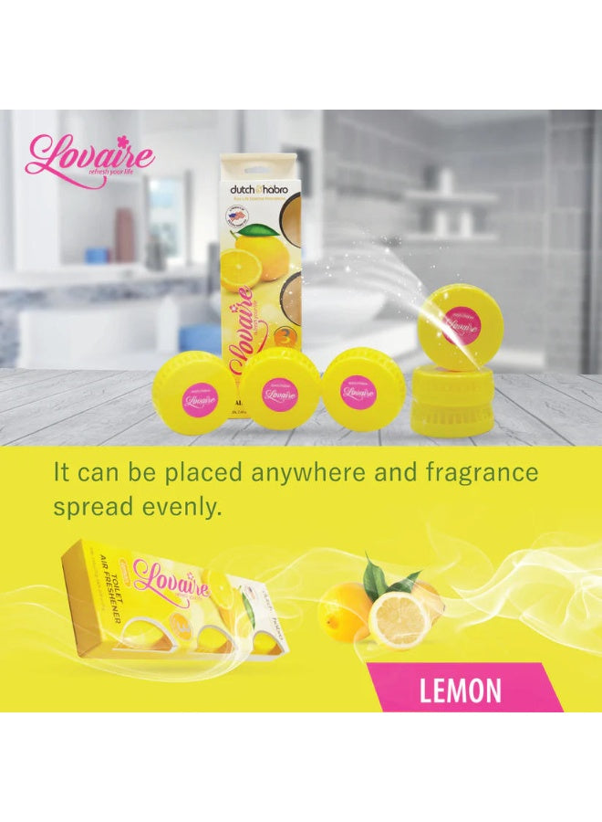 air freshner, air freshner lemon, bowl rim, cool dry, dutch & habro, flush key, freshner lemon, gel based, long term, lovaire toilet, lovaire toilet air, non toxic, toilet air, toilet air freshner, type gel