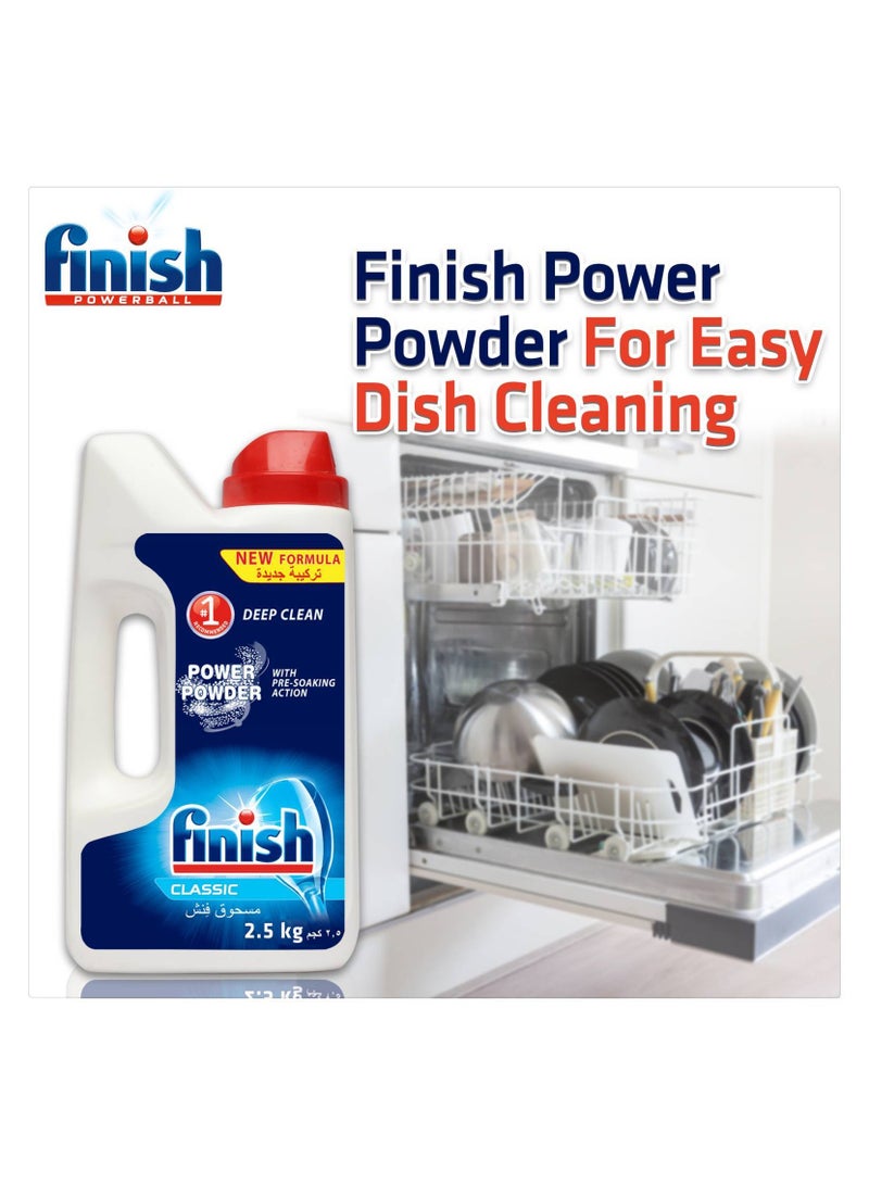 Finish Classic Power Dishwasher Detergent Powder 2.5 Kg