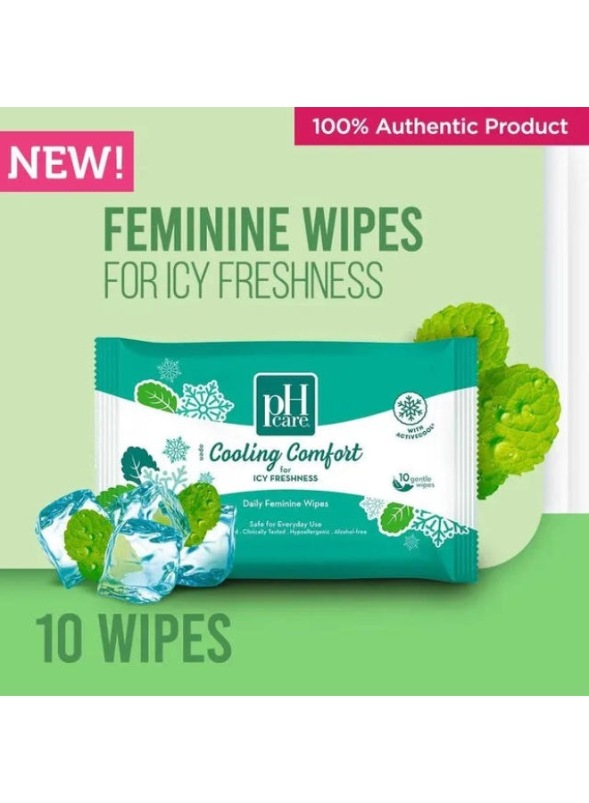 busy day, comfort 10s, cooling comfort, cooling comfort 10s, daily feminine, daily feminine wipes, feminine wipes, feminine wipes cooling, hypoallergenic, one wipe, ph care, sensitive skin, stay cool, wipes cooling, wipes cooling comfort