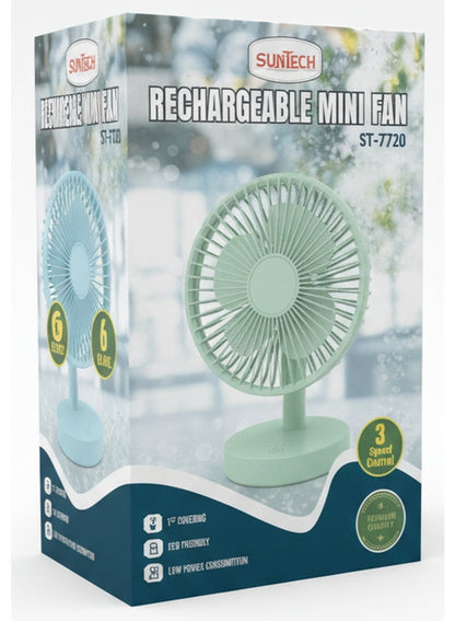 SUNTECH Rechargeable Mini Fan - Stay Cool Anywhere
