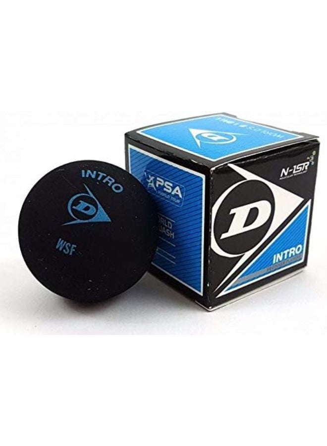 DUNLOP Intro Single Dot Squash Ball for Beginners