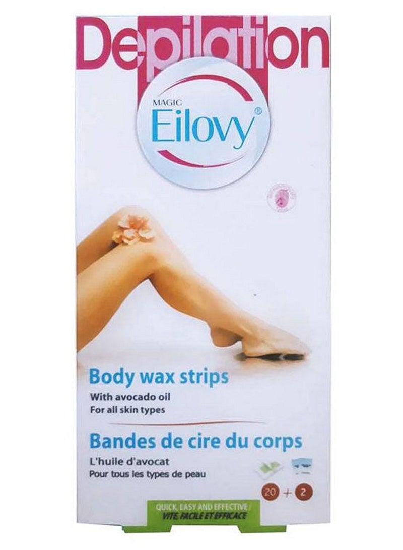 Eilovy Body Wax Strips with Avocado Oil