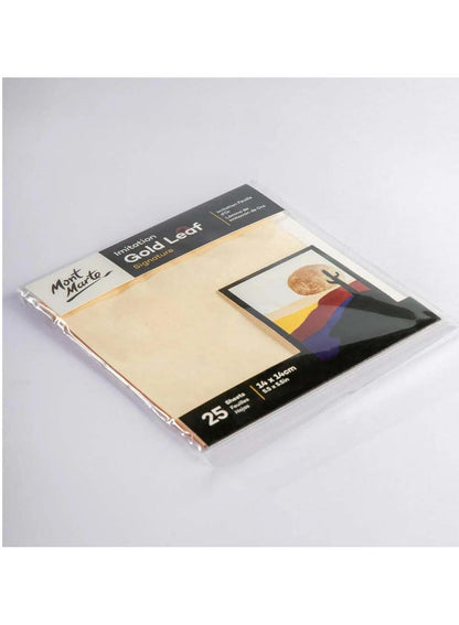 Mont Marte Imitation Gold Leaf 14x14cm - 25 Sheets