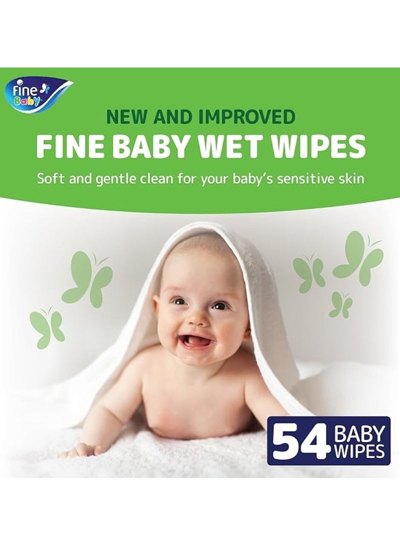 Fine Baby Wet Wipes 54 Pieces Pack