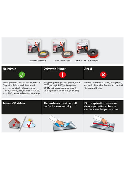 3M Double Sided Adhesive Tape Black - Premium Quality