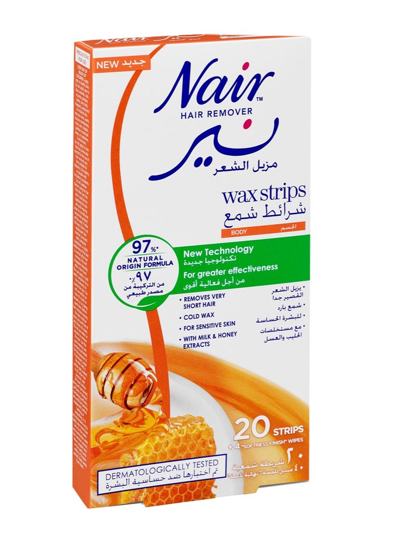Nair Body Wax Strips with Milk and Honey Extracts