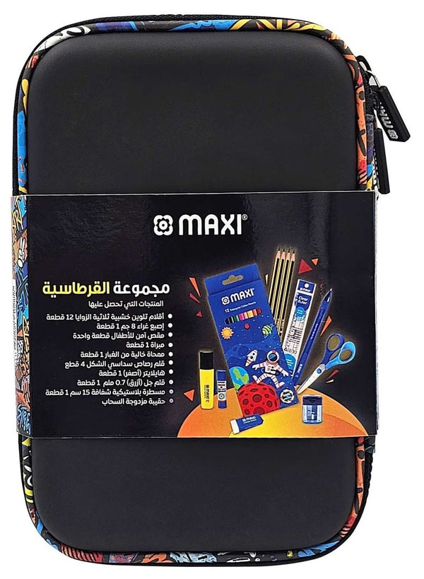 Maxi Double Zipper Stationery Kit - Premium Organizer