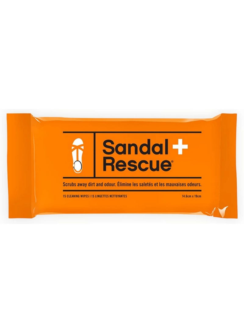 Sandal Rescue All Natural Sandal Cleaning Wipes Pack Of 15 Wipes