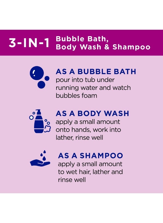 Dr Teal'S 3 In 1 Bubble Bath Body Wash & Shampoo