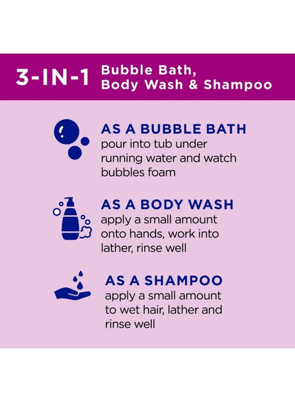 Dr Teal'S 3 In 1 Bubble Bath Body Wash & Shampoo