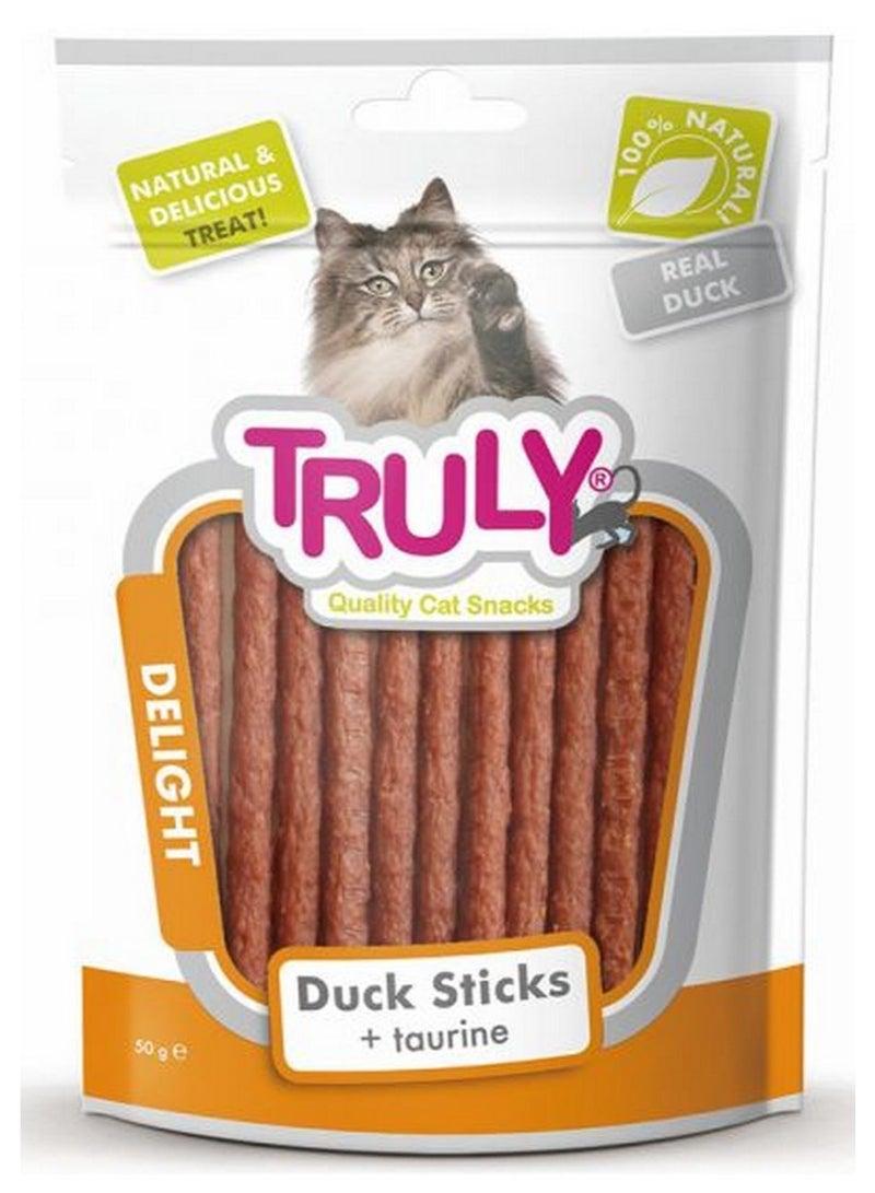 Truly Delight Duck Sticks Cat Treats 50g