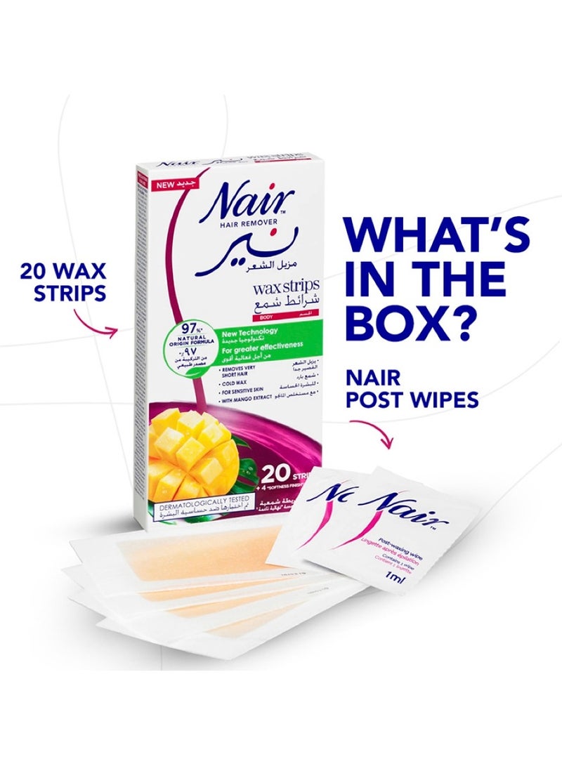 Nair Body Wax Strips With Mango Extracts