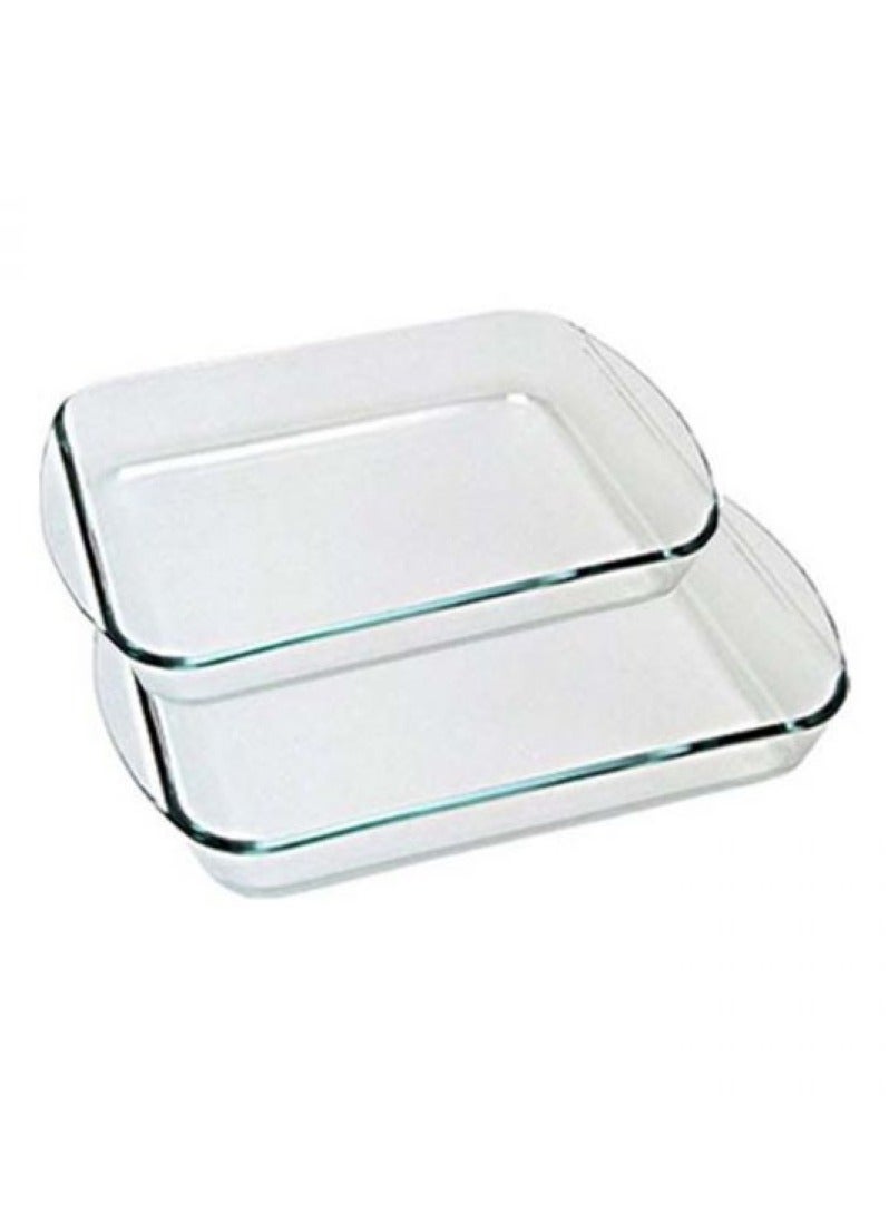 PYREX 2-Piece Rectangular Roaster Set