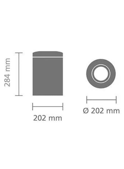 Brabantia Flame Guard Waste Paper Bin 7L Brilliant Steel