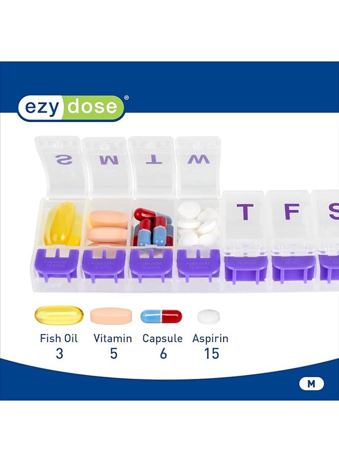 Ezy Dose Pushbutton 7 Day Pill Planner - Medium