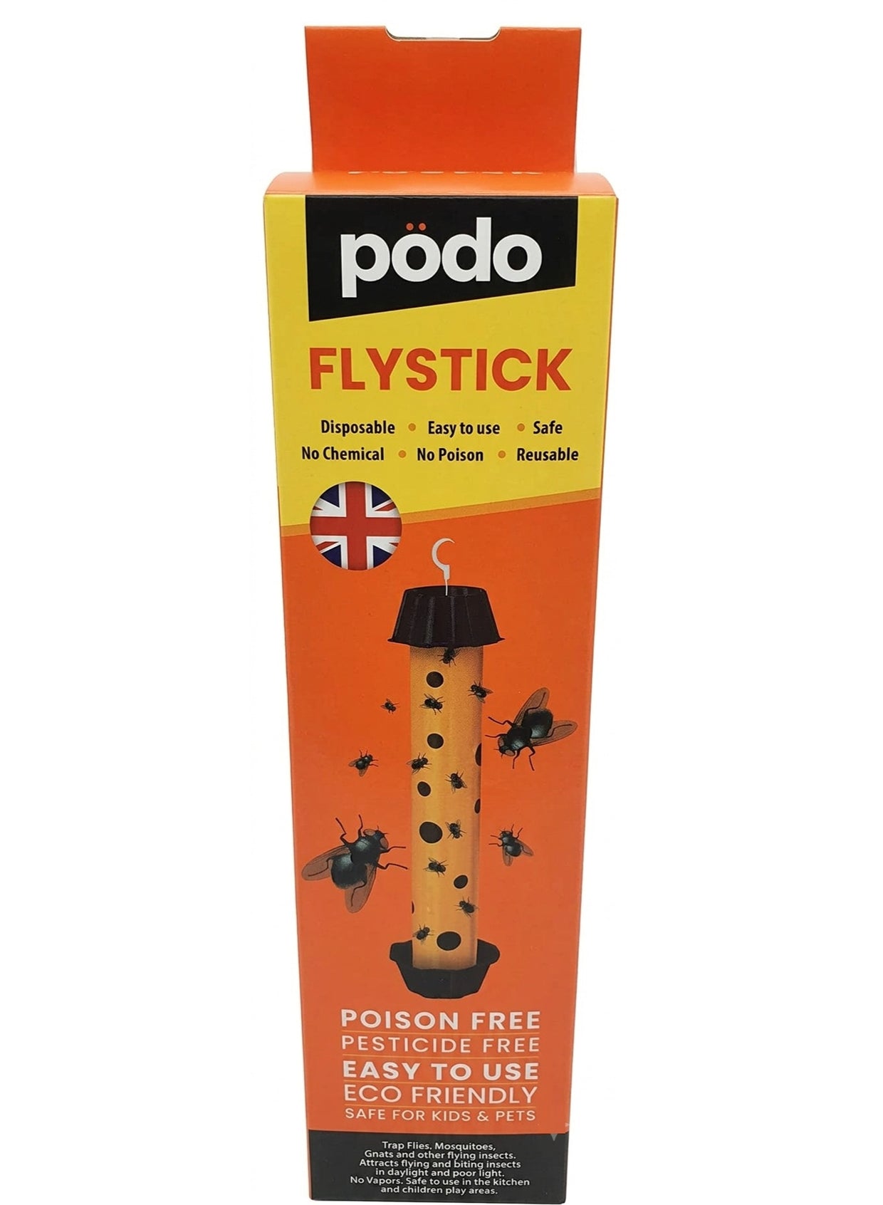 cool dry, fly stick, fly trap, free fly, free fly stick, free yes, full mess, hang away, mess free, note keep, podo, poison free, poison free fly, trap type, yes eco
