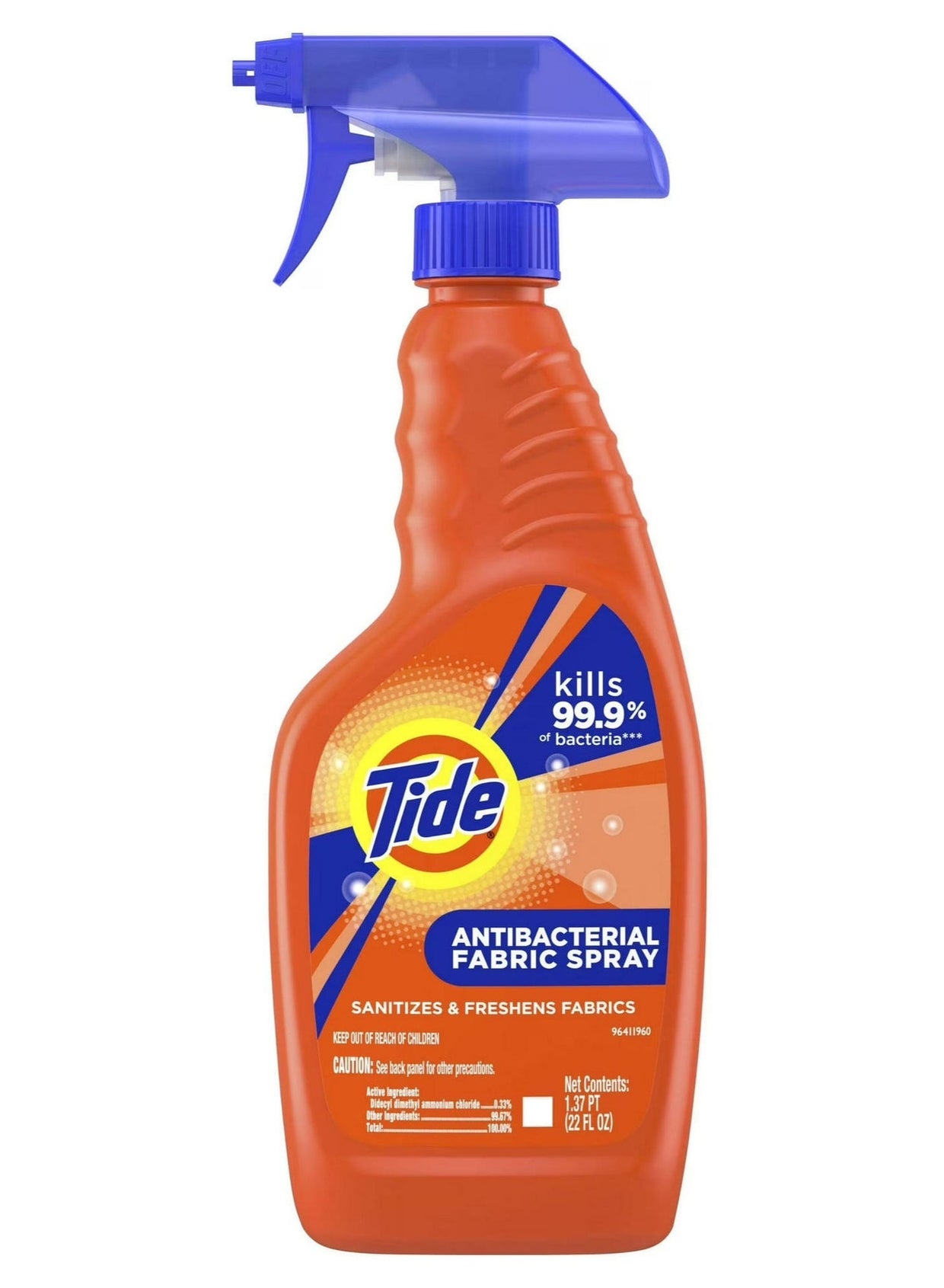 antibacterial, antibacterial fabric, antibacterial fabric spray, brand tide, car seats, care key, ease odor, fabric spray, less fresh, odors long, old allow, pet beds, tide, towels pet, years old