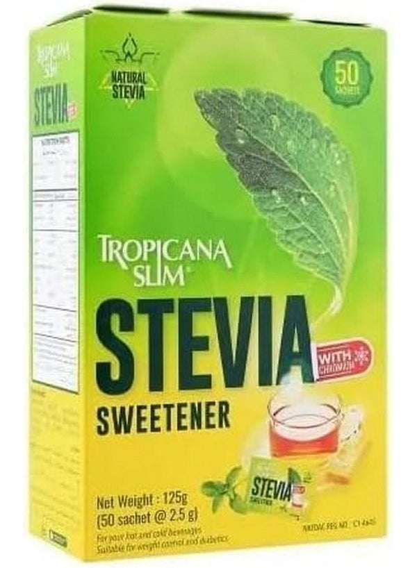 Tropicana Slim Stevia Sweetener Sachets 50 Count