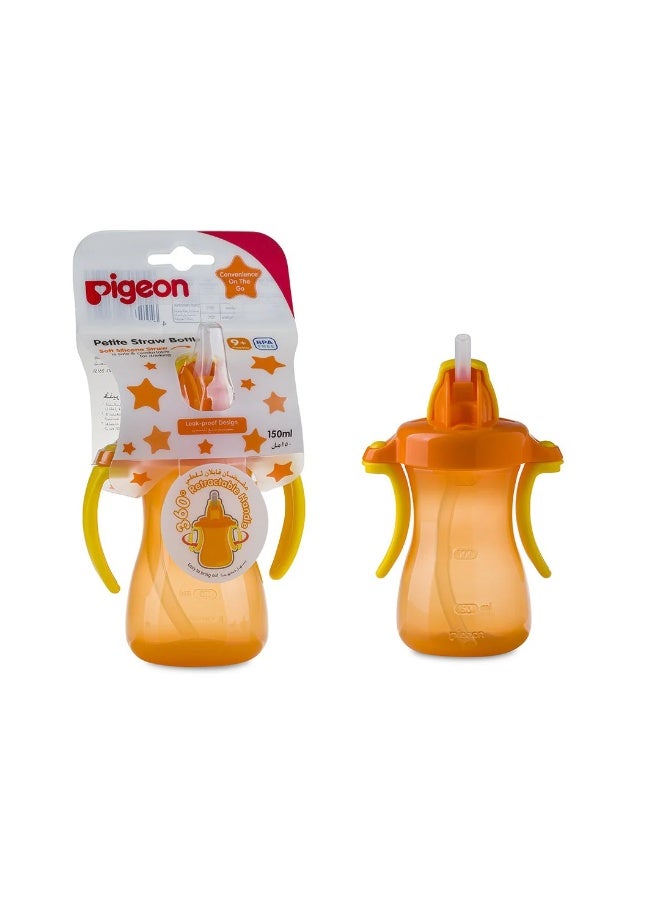 PIGEON Petite Straw Bottle 150 ML Orange