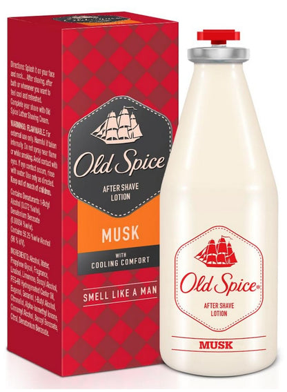 calm skin, castor oil, cooling comfort, face neck, lotion musk, musk scent, old spice, scent bold, scent key, shave lotion, shave lotion musk, shaved skin, skin care, small cuts, spice musk