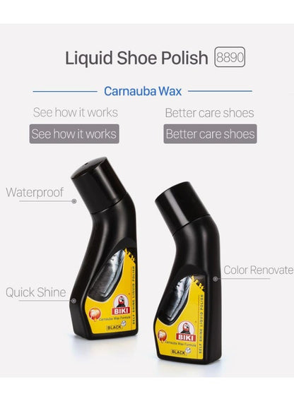 Biki Self Shine Liquid Shoe Polish 75 ML Black