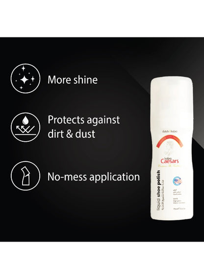 caesars liquid, caesars liquid white, cool dry, dutch & habro, gloss water, gloss water resistant, liquid white, liquid white shoe, safe safe, shoe polish, water resistant, wear dirt, white shoe, white shoe polish