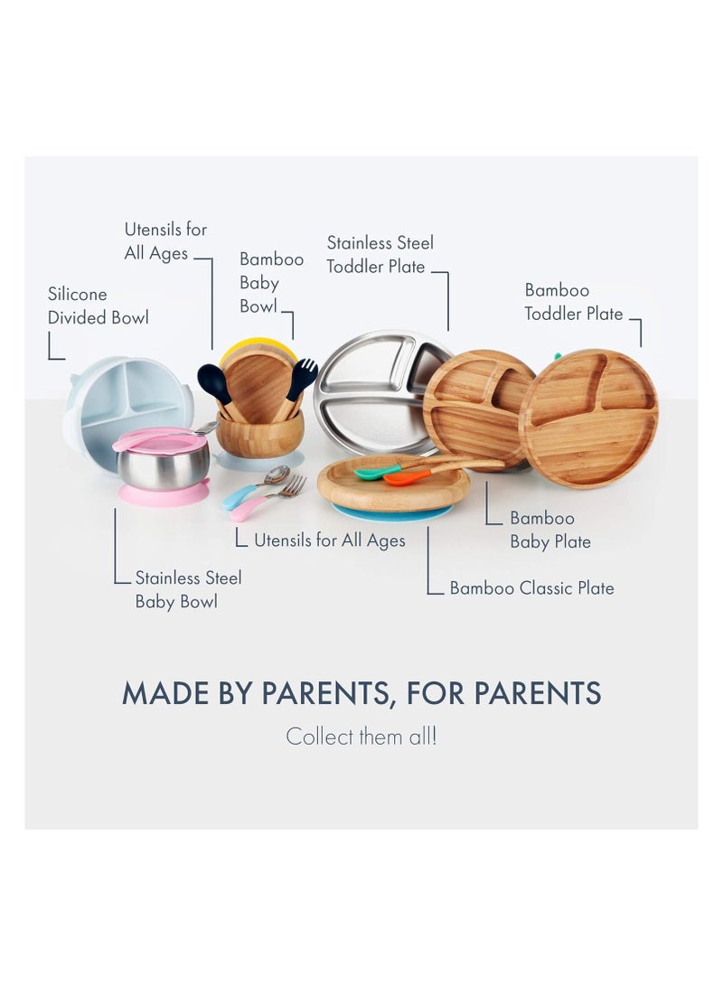 Avanchy Bamboo Suction Bowl + Spoon for Babies