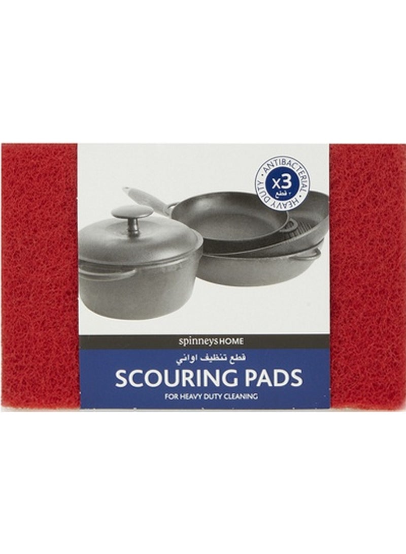 Tri Colour Easy Grip Sponge Scourer Pack of 3 - SPINNEYSHOME