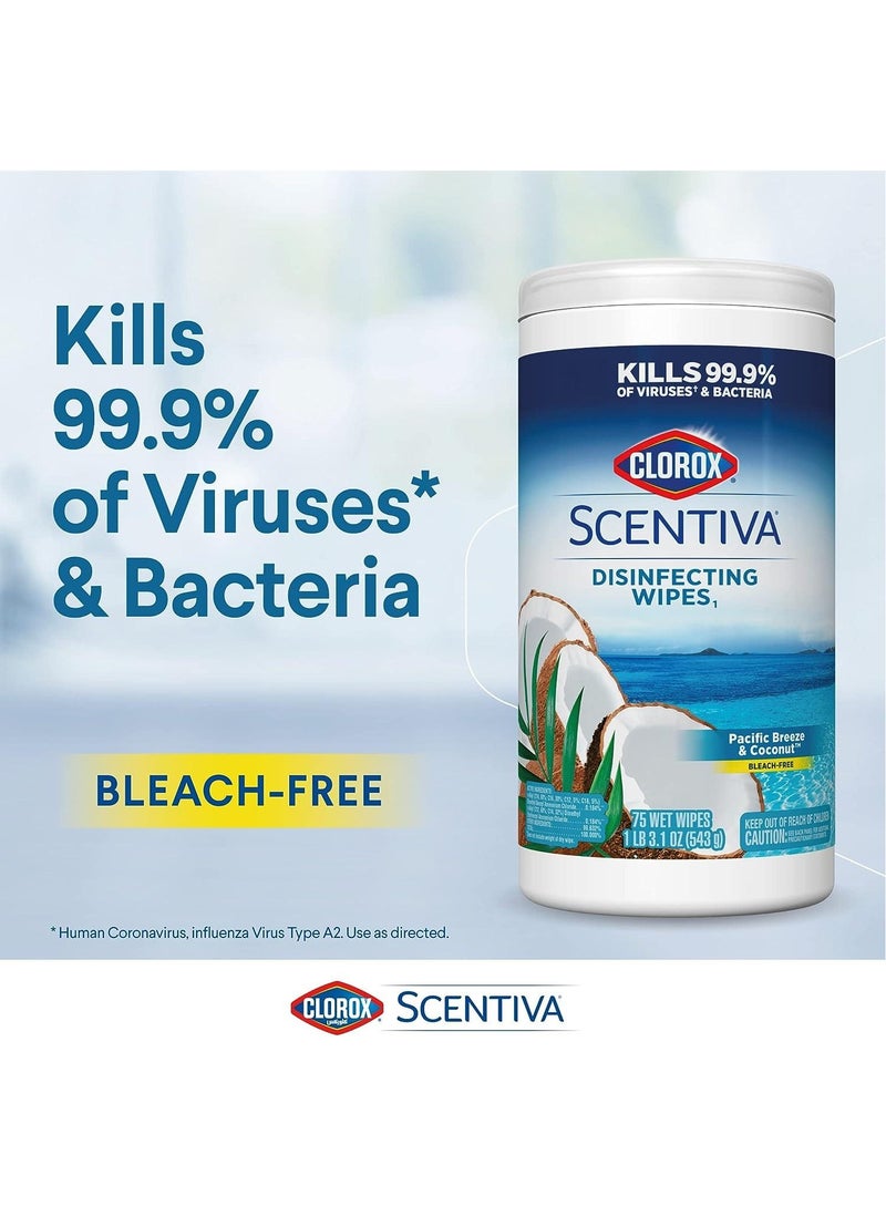 Clorox Scentiva Disinfecting Wipes 75Ct