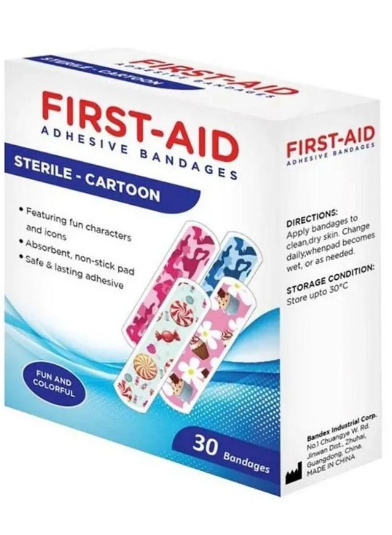 First Aid Sterile Bandages Kids 30’s - First Aid