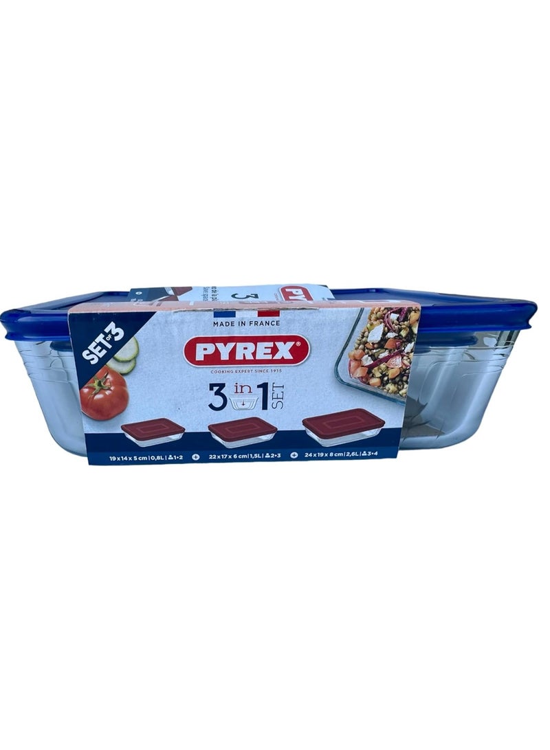 Premium Pyrex Glass Food Storage Containers