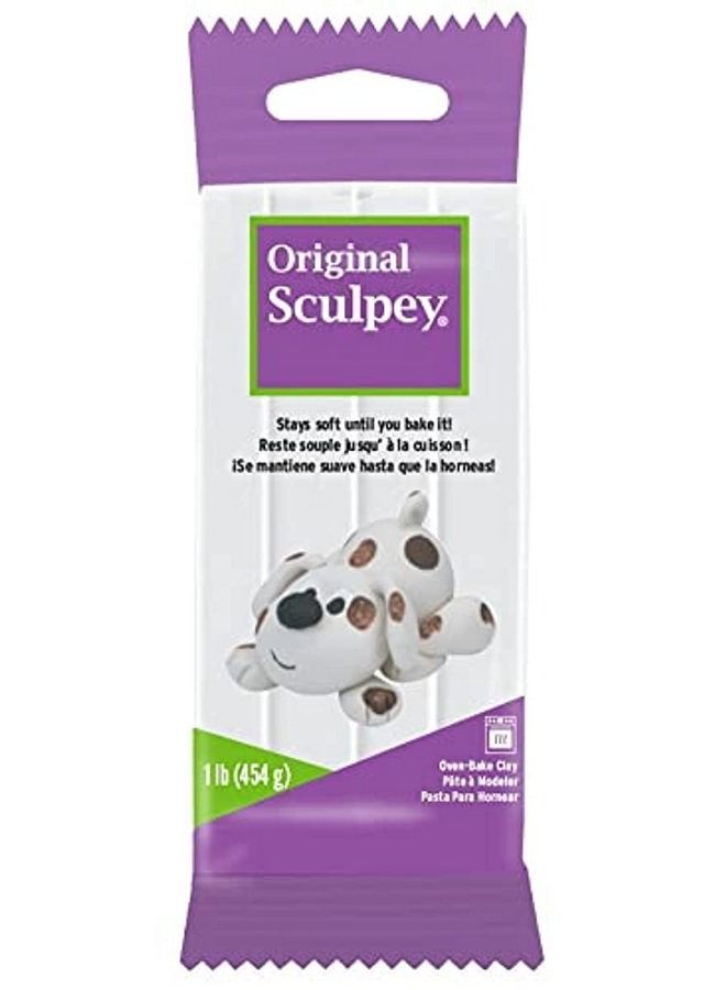 Sculpey White Non Toxic Oven Bake Clay 454g